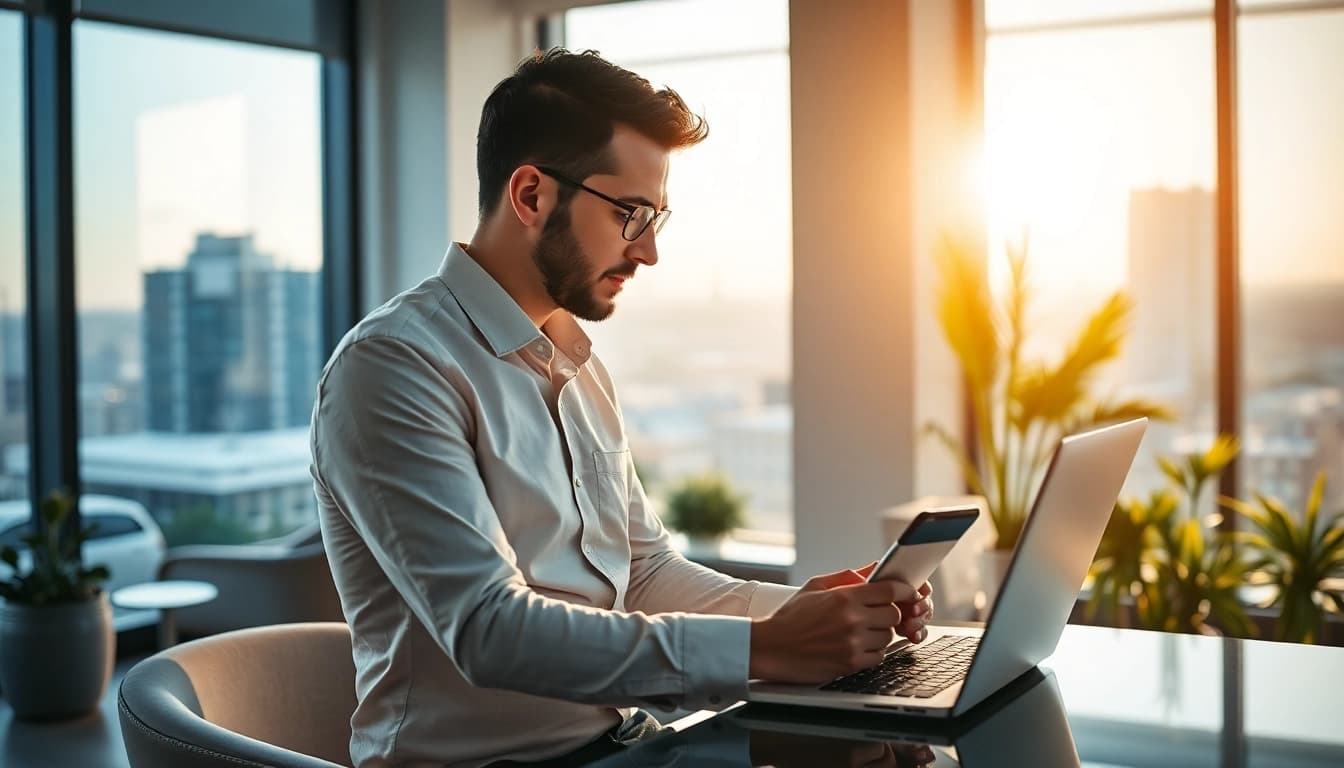 Erleben Sie Headhunter IT bei der Arbeit und entdecken Sie seinen professionellen, konzentrierten Ansatz im modernen Büroambiente.