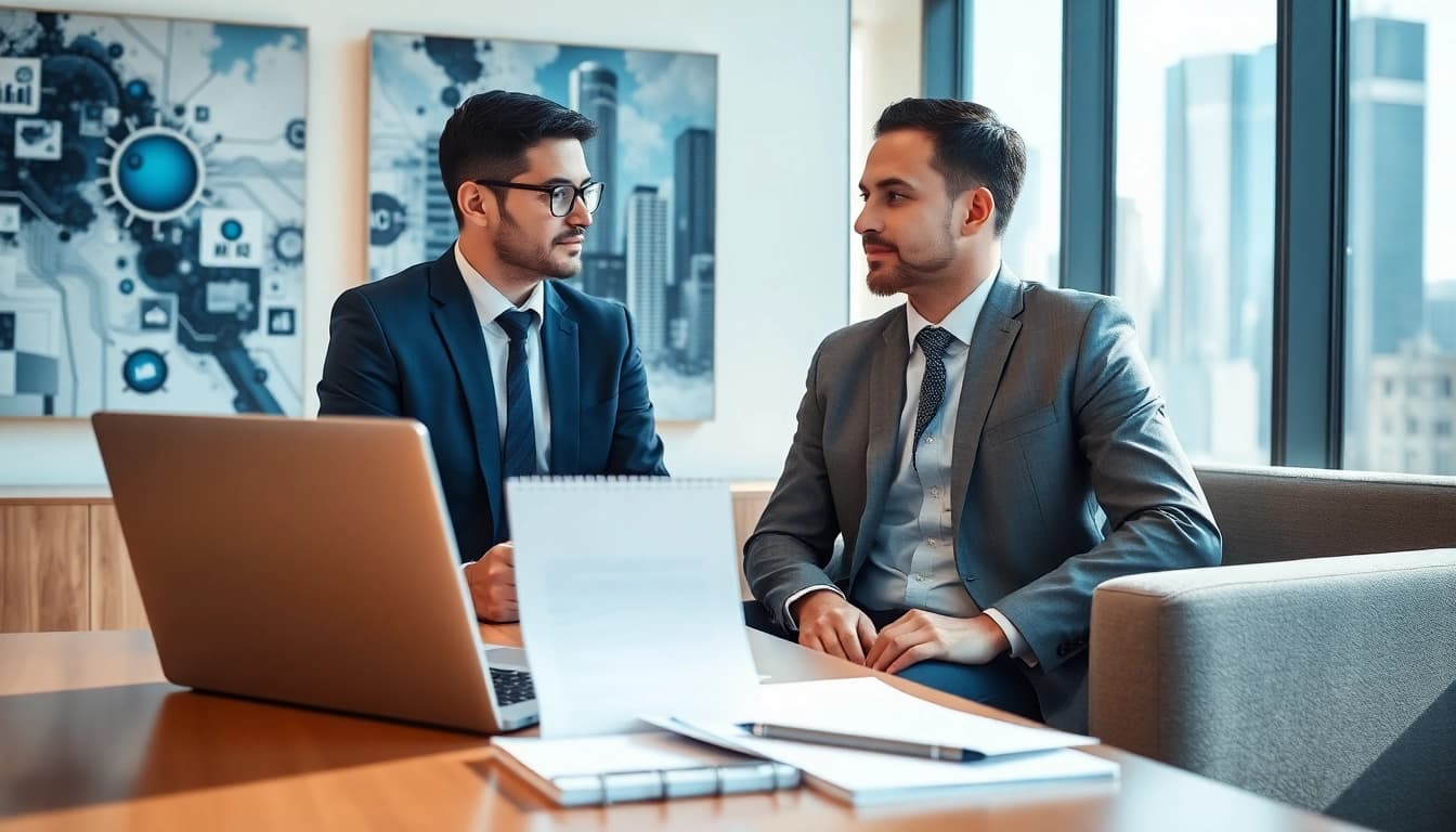 Headhunter IT bietet professionelle Rekrutierungsdienstleistungen in einem modernen Büro an.