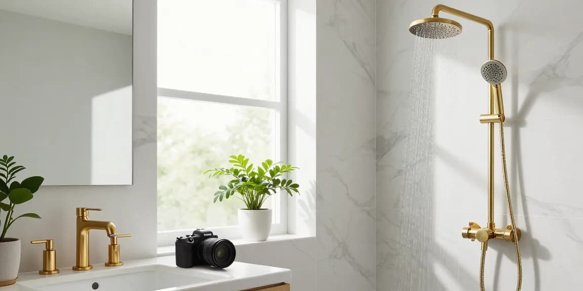 Brauer kranen in een moderne badkamer met elegante armaturen en decor dat kwaliteit en design benadrukt.