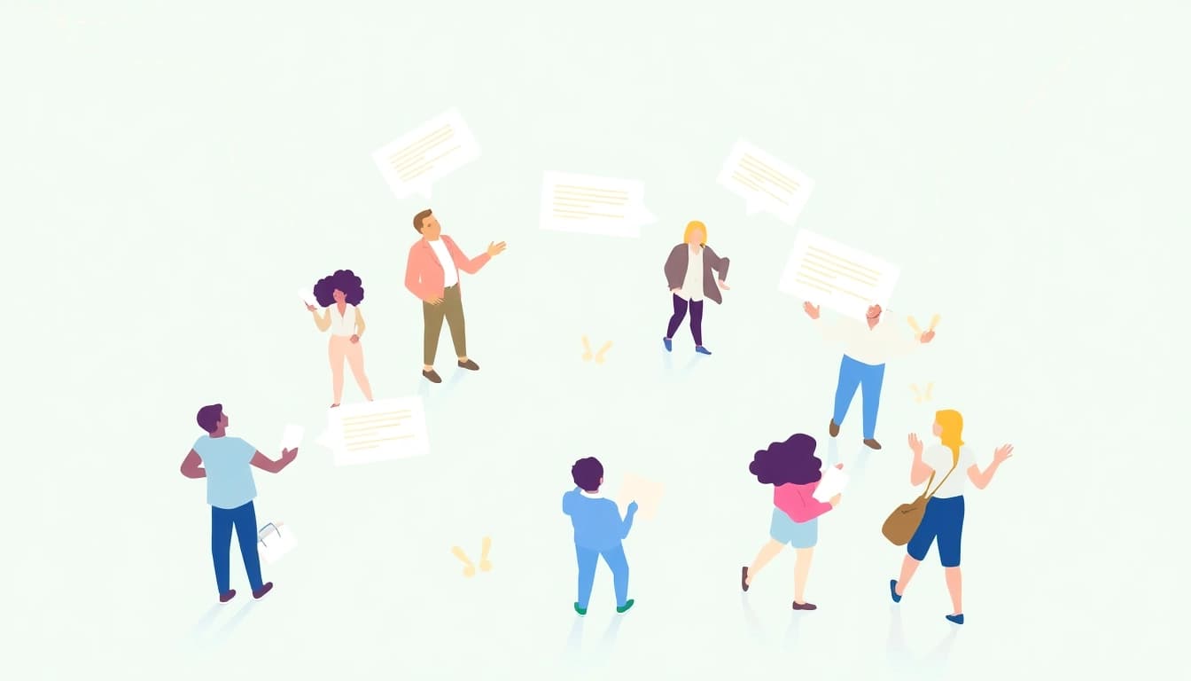 Explore diverse Stellenangebote across various professions in a vibrant job market illustration.