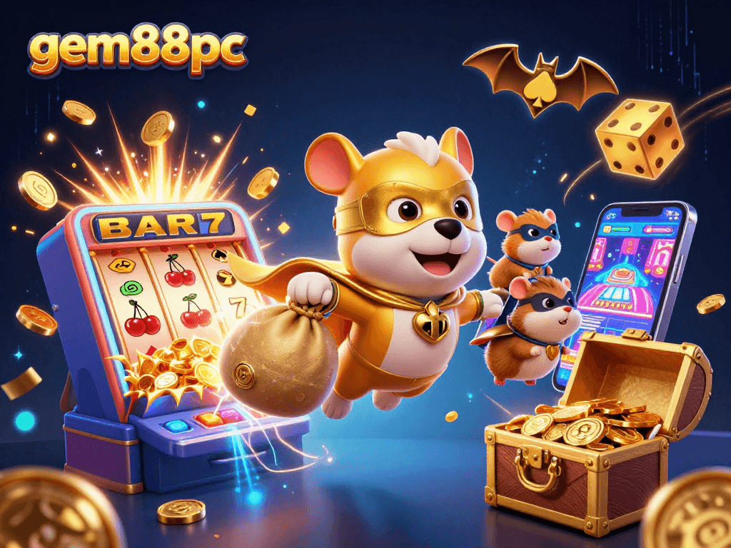 Experience the thrill of gem88pc with a 3D superhero dog and fantastic gaming elements bursting with excitement.