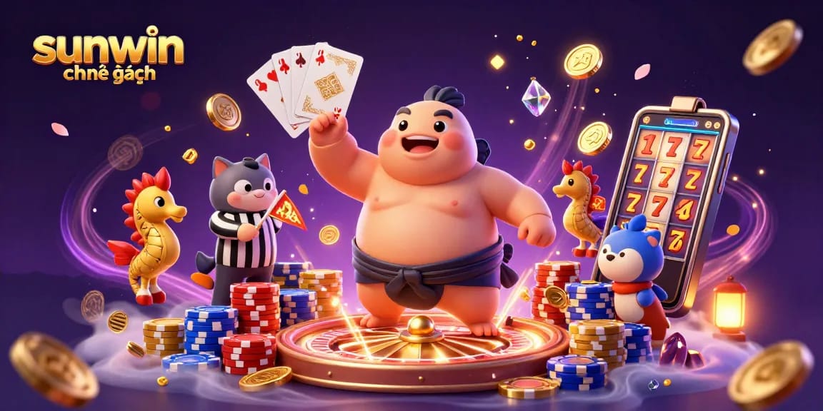 Experience sunwin chính hãng with a vibrant 3D casino atmosphere, featuring unique characters and dynamic elements.