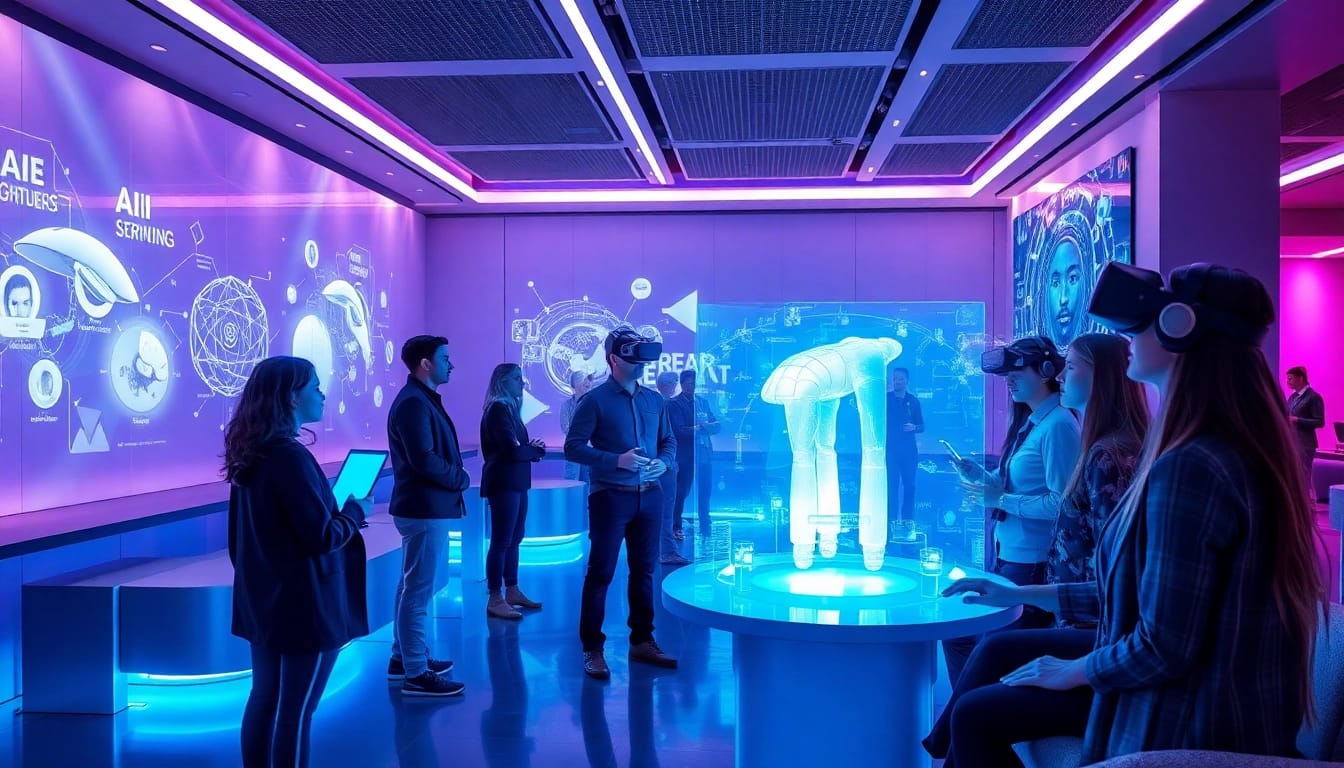 18+ ai virtual reality lounge with intelligent avatars and modern decor