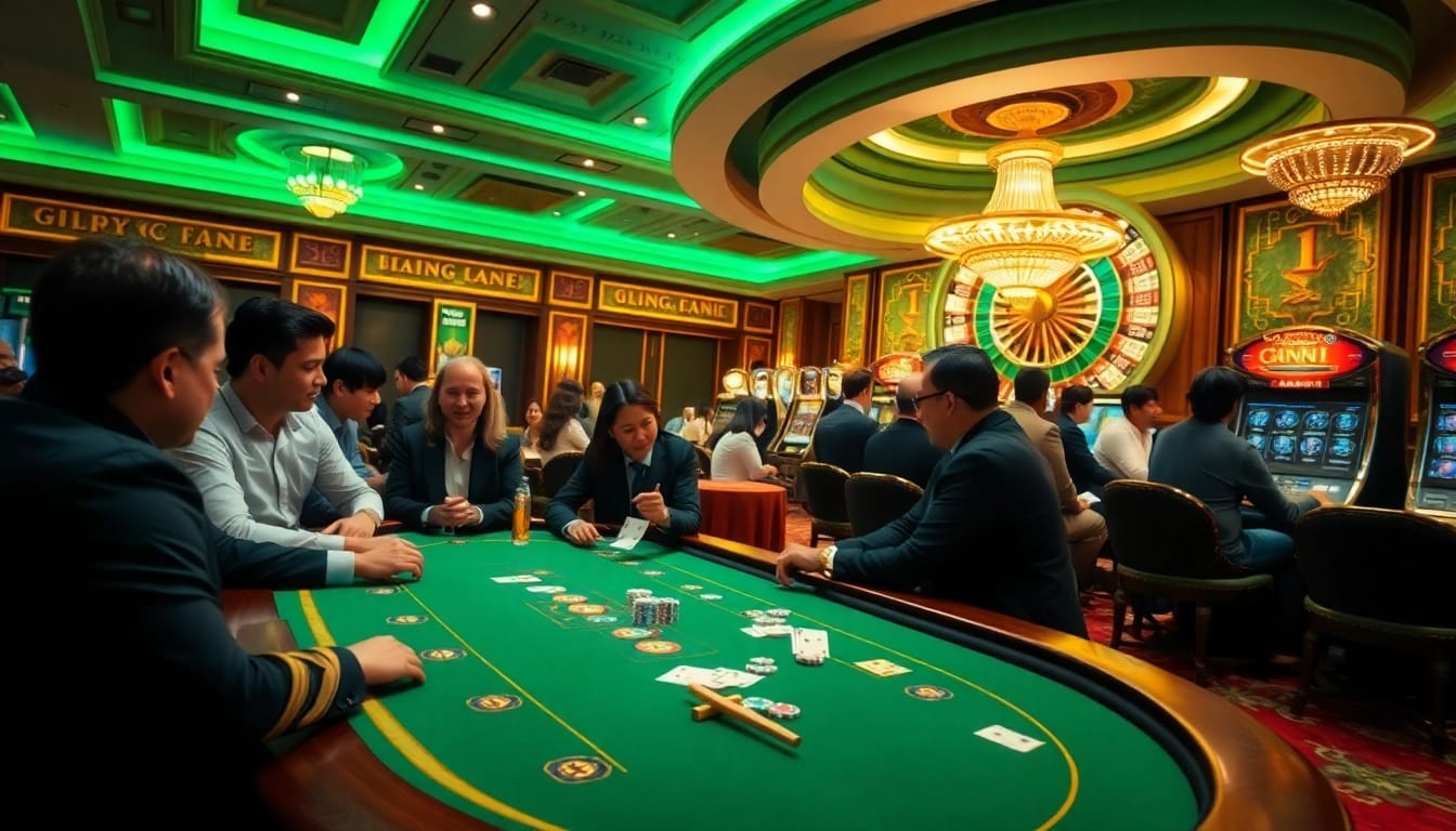 Gambling enthusiasts enjoying the thrill of live casino games at https://bong99.pro/, showcasing poker and roulette excitement.