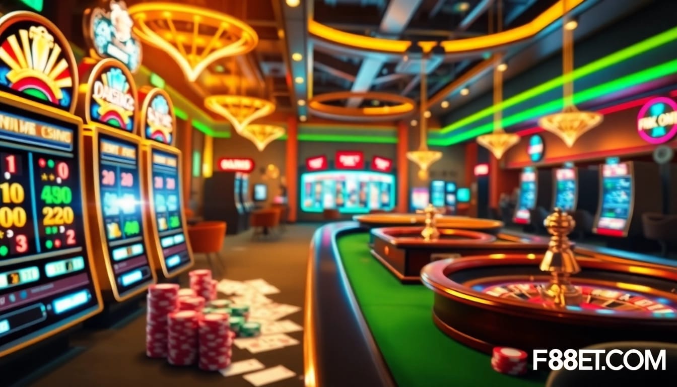 Experience thrilling online gaming at F8BET.COM with vibrant casino interfaces and exciting betting options.