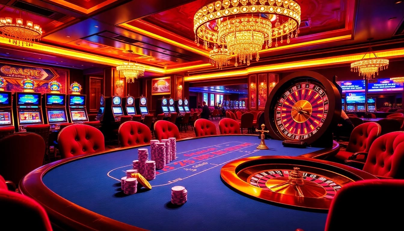 Kèo nhà cái 5 odds displayed on vibrant casino tables, capturing the excitement of high-stakes gambling.