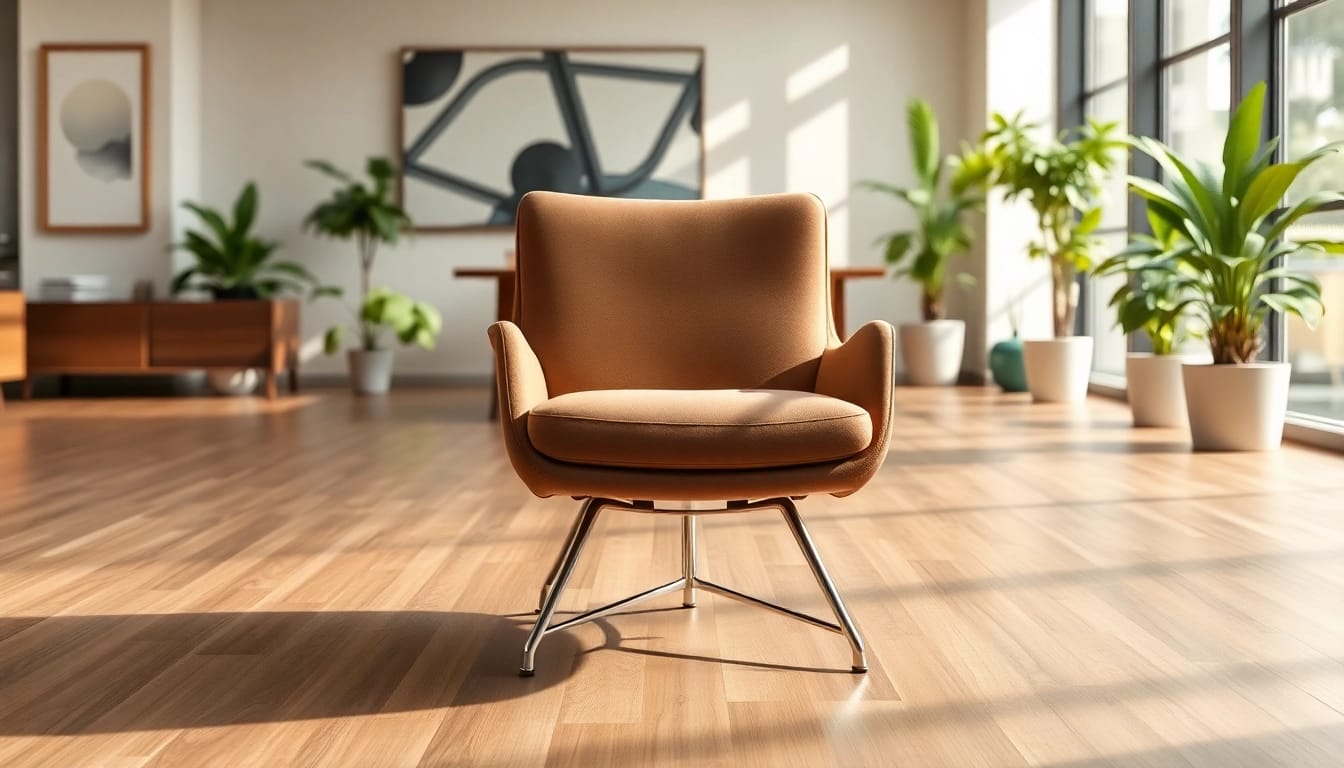Refurbished Vitra chair elegantly displayed in a modern office setting, enhancing sophistication.