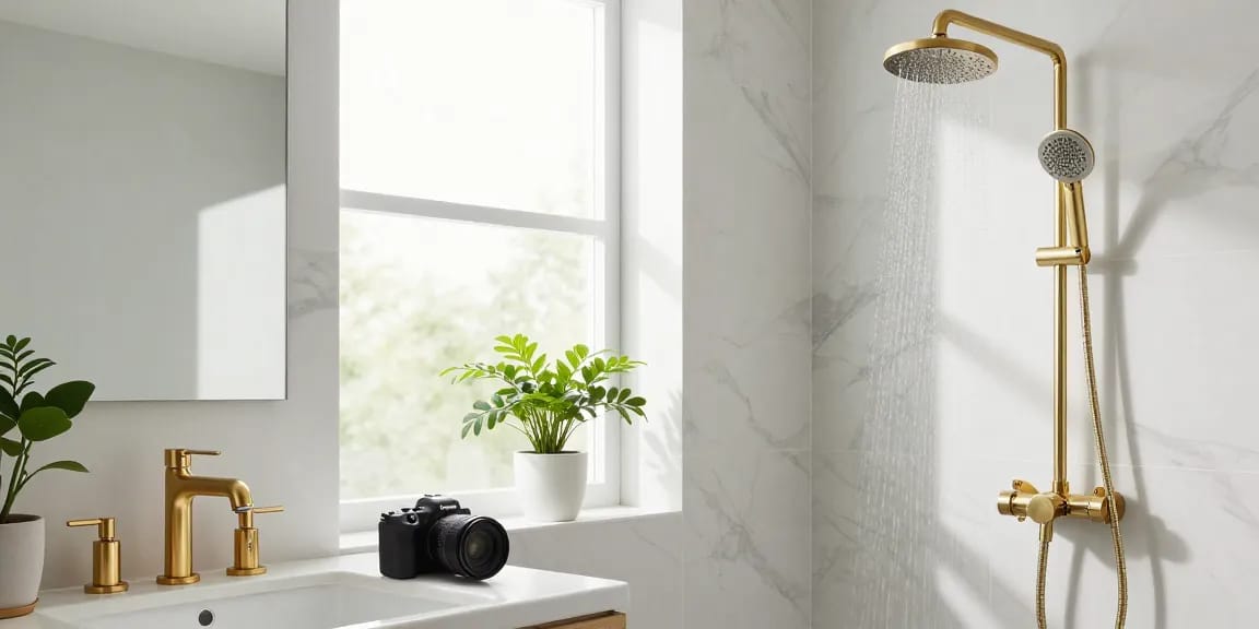 Brauer kranen in een moderne badkamer met elegante armaturen en decor dat kwaliteit en design benadrukt.