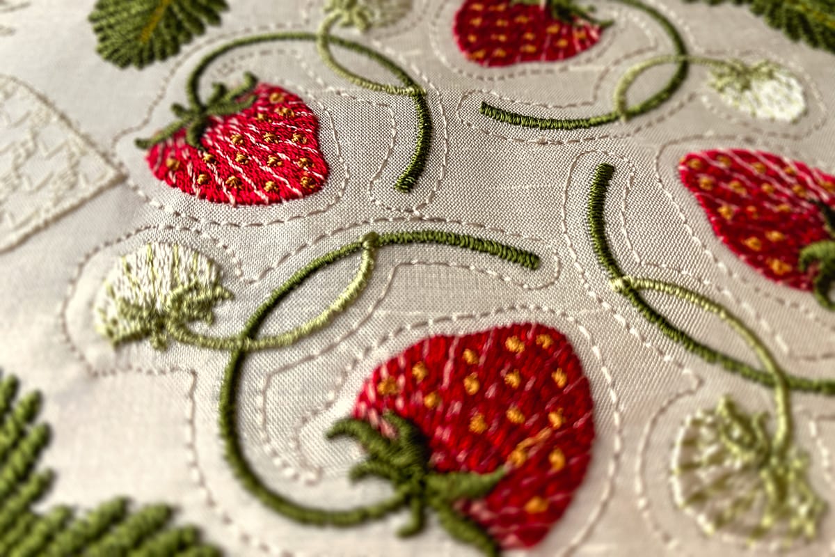 Conquer hearts with playful embroidery design