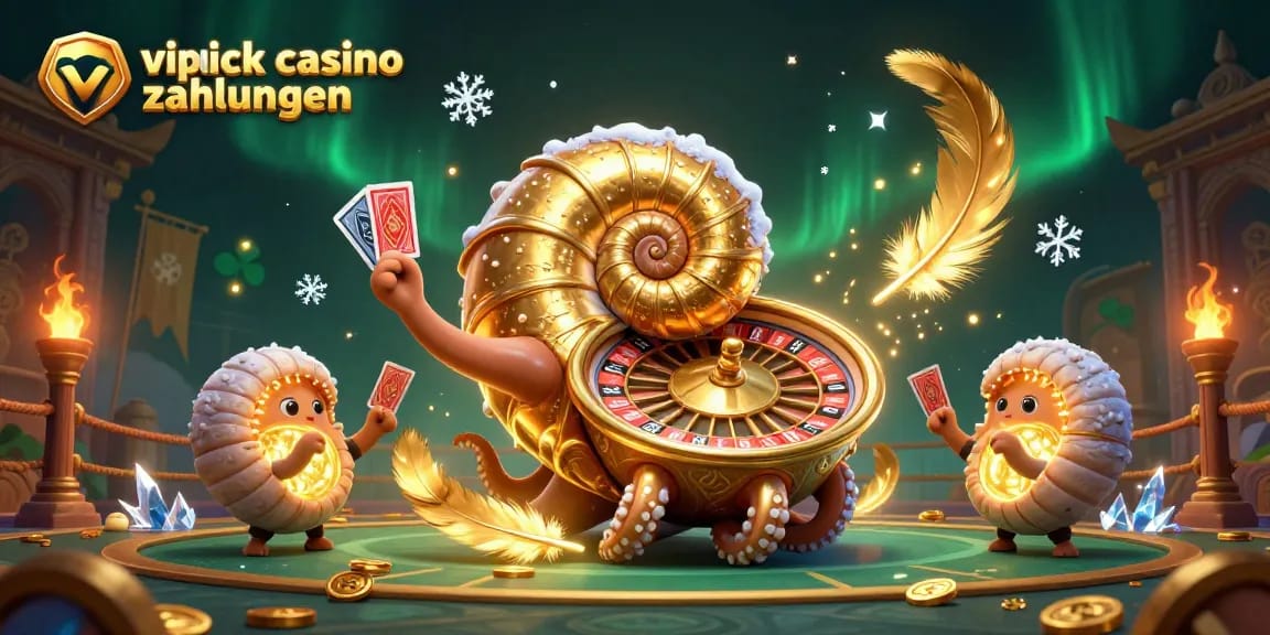 Erleben Sie vipluck casino Zahlungen mit einem 3D Nautilus und leuchtenden Ammoniten in einer dynamischen Casino-Szene.