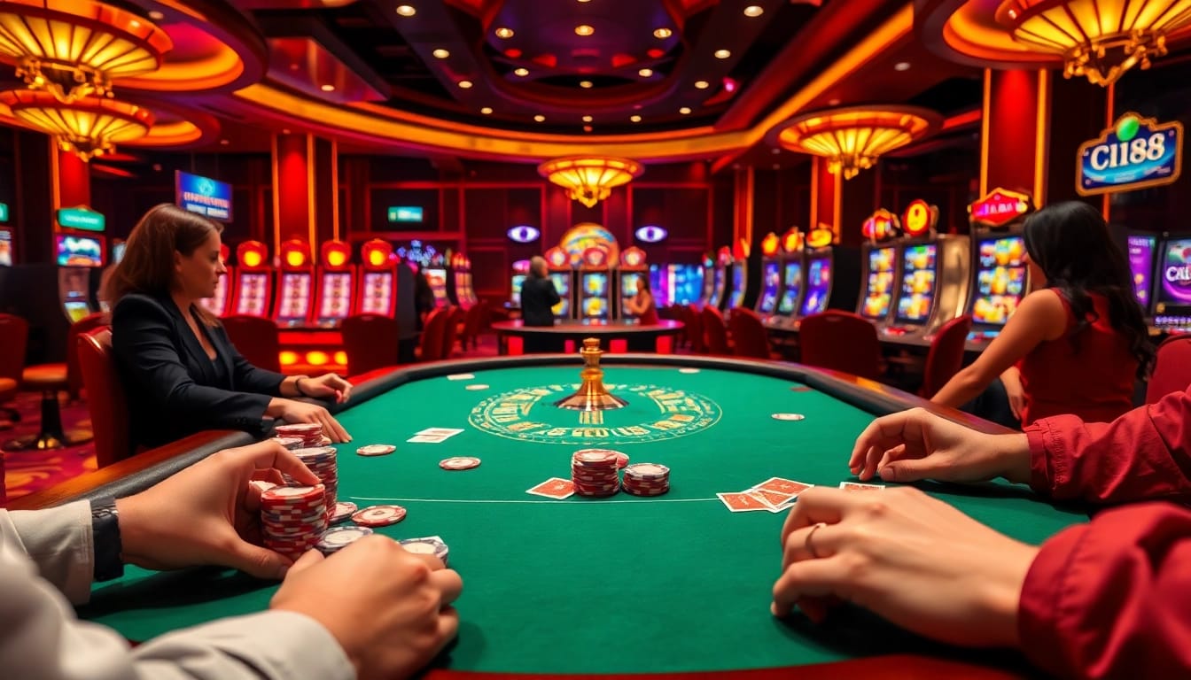 Experience high-stakes action at C168 with vibrant poker and roulette games.
