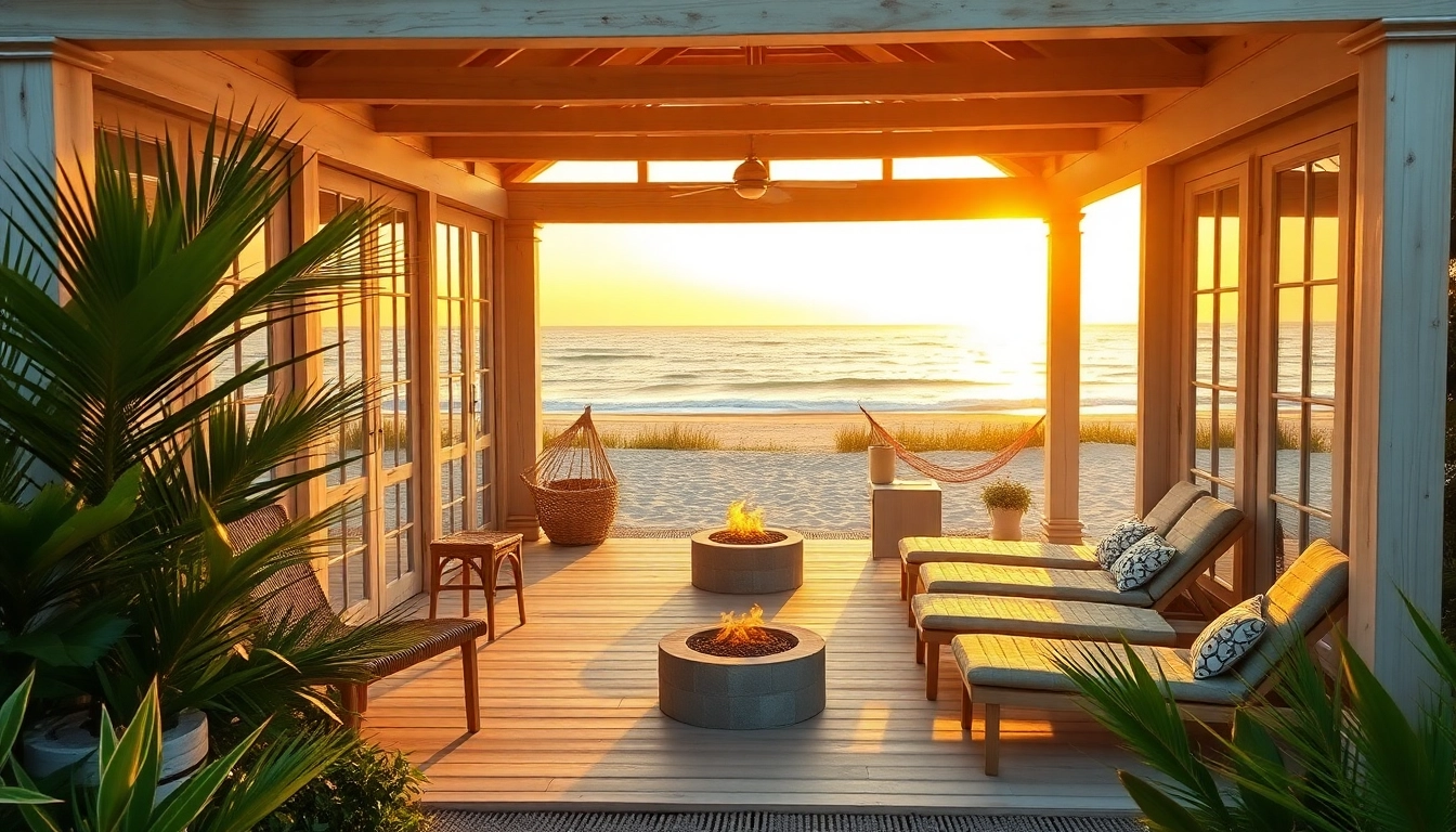 Relax at a coastal cabana, featuring inviting beach chairs, tropical decor, and a stunning ocean view.
