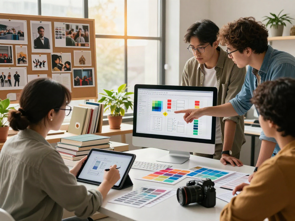 rokok88 design mentors collaborating in a vibrant studio filled with inspiration