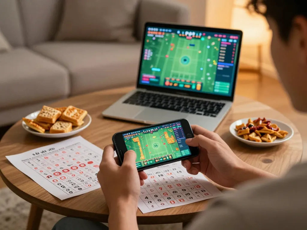 Player enjoying an engaging app tài xỉu on smartphone, showcasing strategy and excitement in mobile gambling.