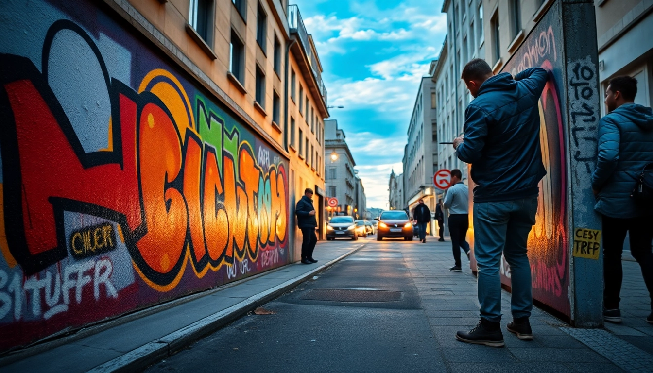 Graffiti Stuttgart zeigt lebendige Farben und dynamische Formen in urbaner Kunst.