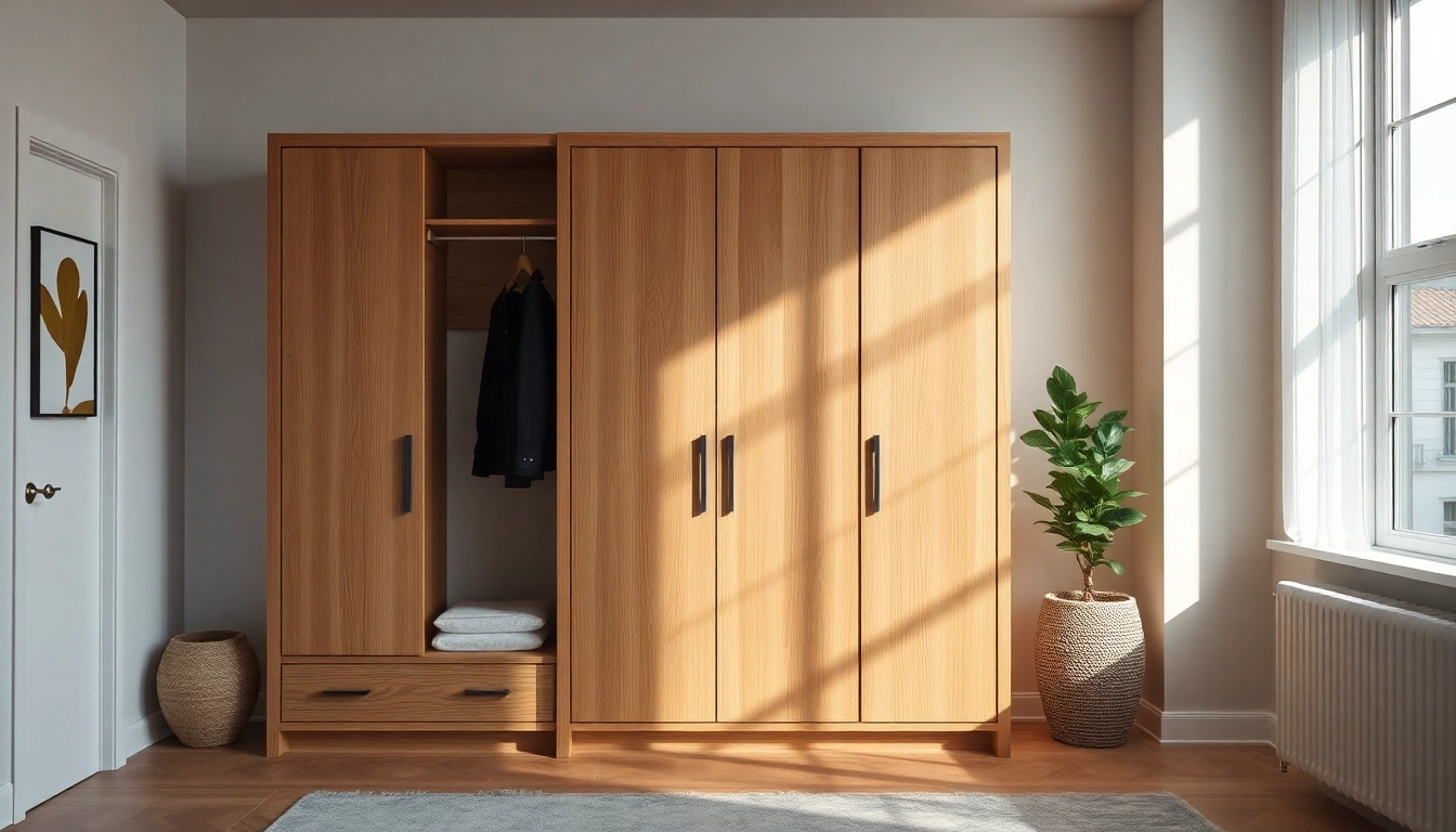 Präsentieren Sie Holz Kleiderbügel in warmem Holzdesign, um ihre stilvolle Eleganz hervorzuheben.