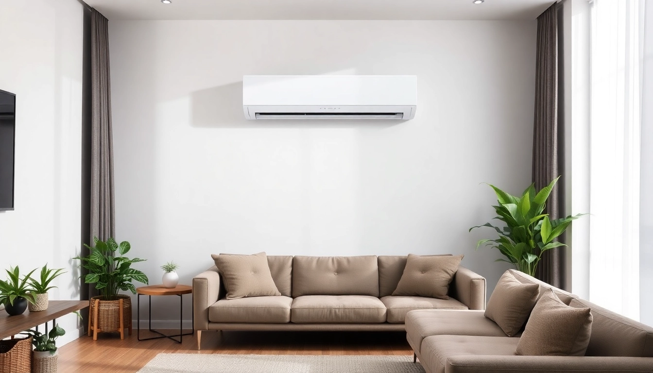 Klimaanlage in a stylish living room designed for optimal comfort and aesthetics.