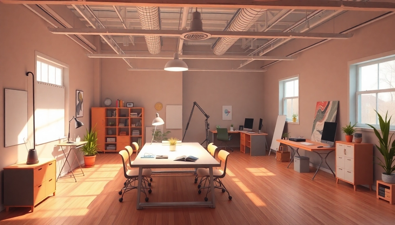 Animationsstudio: Künstler arbeiten an lebendigen Animationsprojekten in einem dynamischen Raum mit kreativen Requisiten.