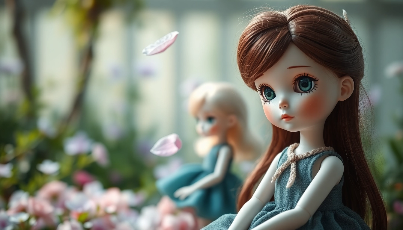 Gestalten Sie einzigartige Gutdolls, die in einem blühenden Garten voller Farben strahlen.