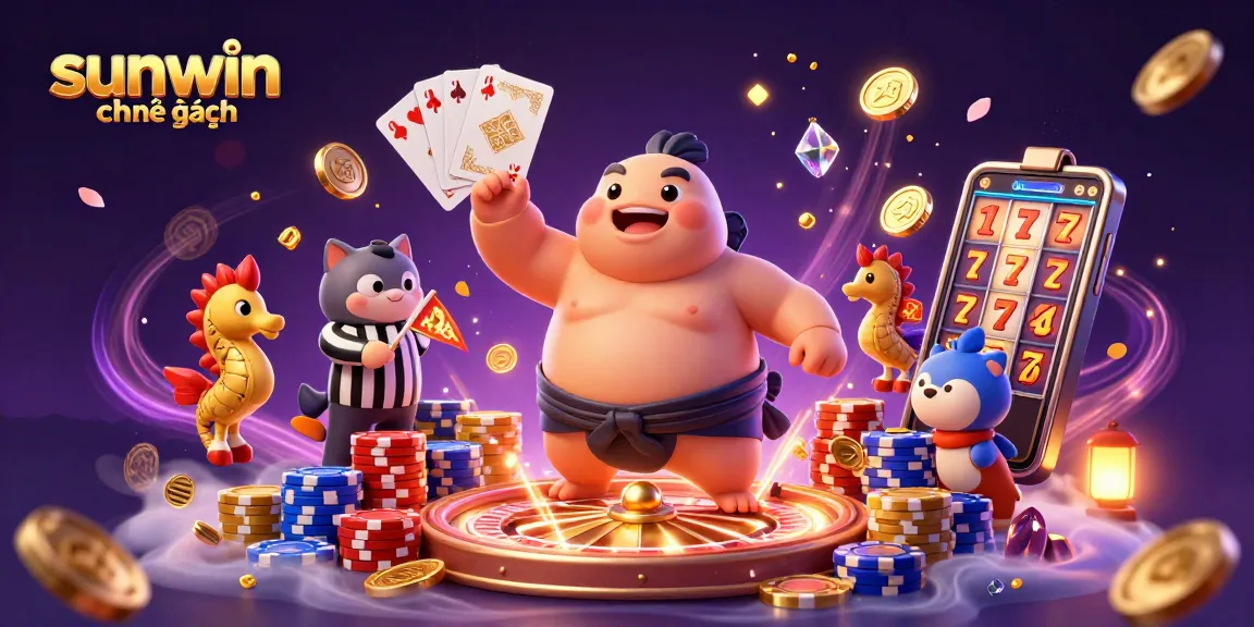 Experience sunwin chính hãng with a vibrant 3D casino atmosphere, featuring unique characters and dynamic elements.