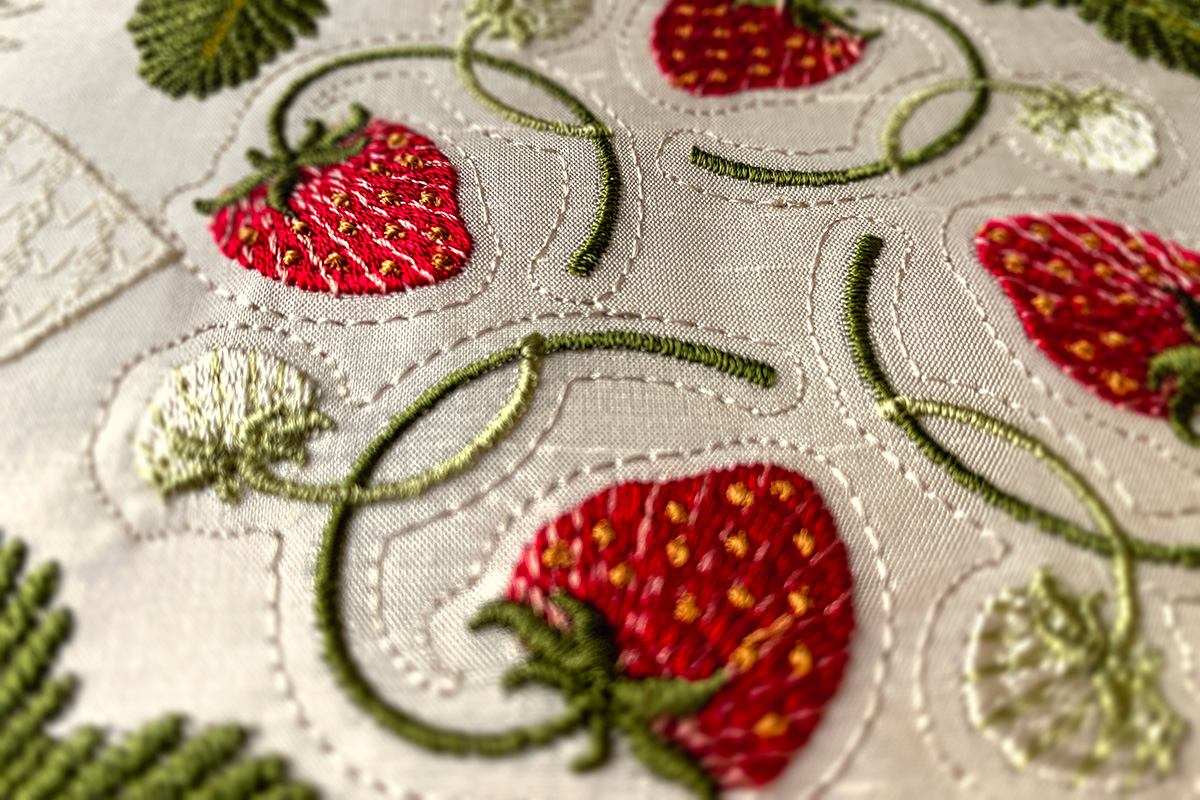 Conquer hearts with playful embroidery design