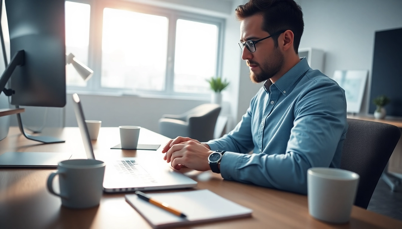 Effiziente Personalvermittlung durch engagierten Recruiter im modernen Büro.