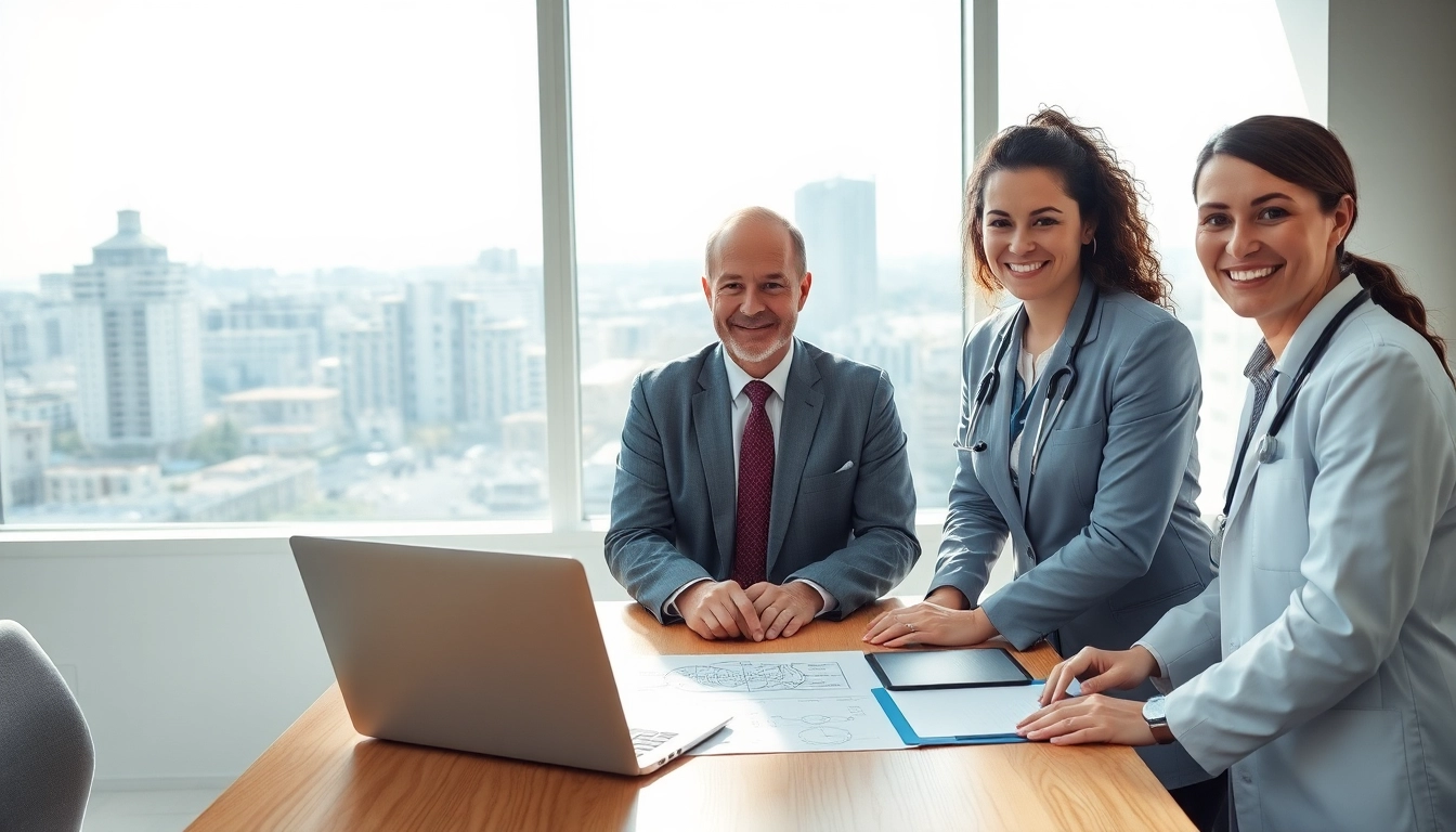 Headhunter Ärzte-Team diskutiert mit Engagement über medizinische Strategien.