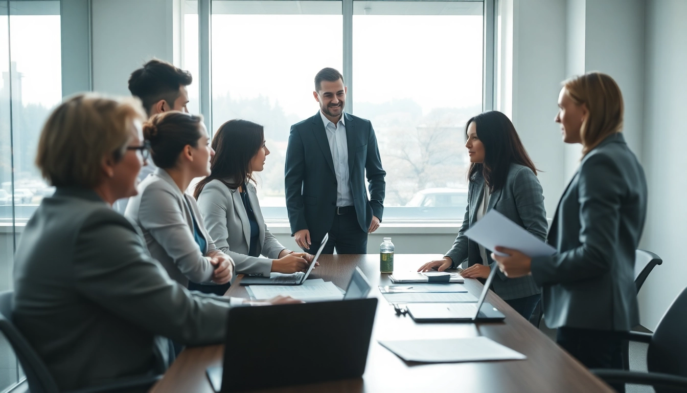 Headhunter Saarbrücken collaborating in a modern office environment.