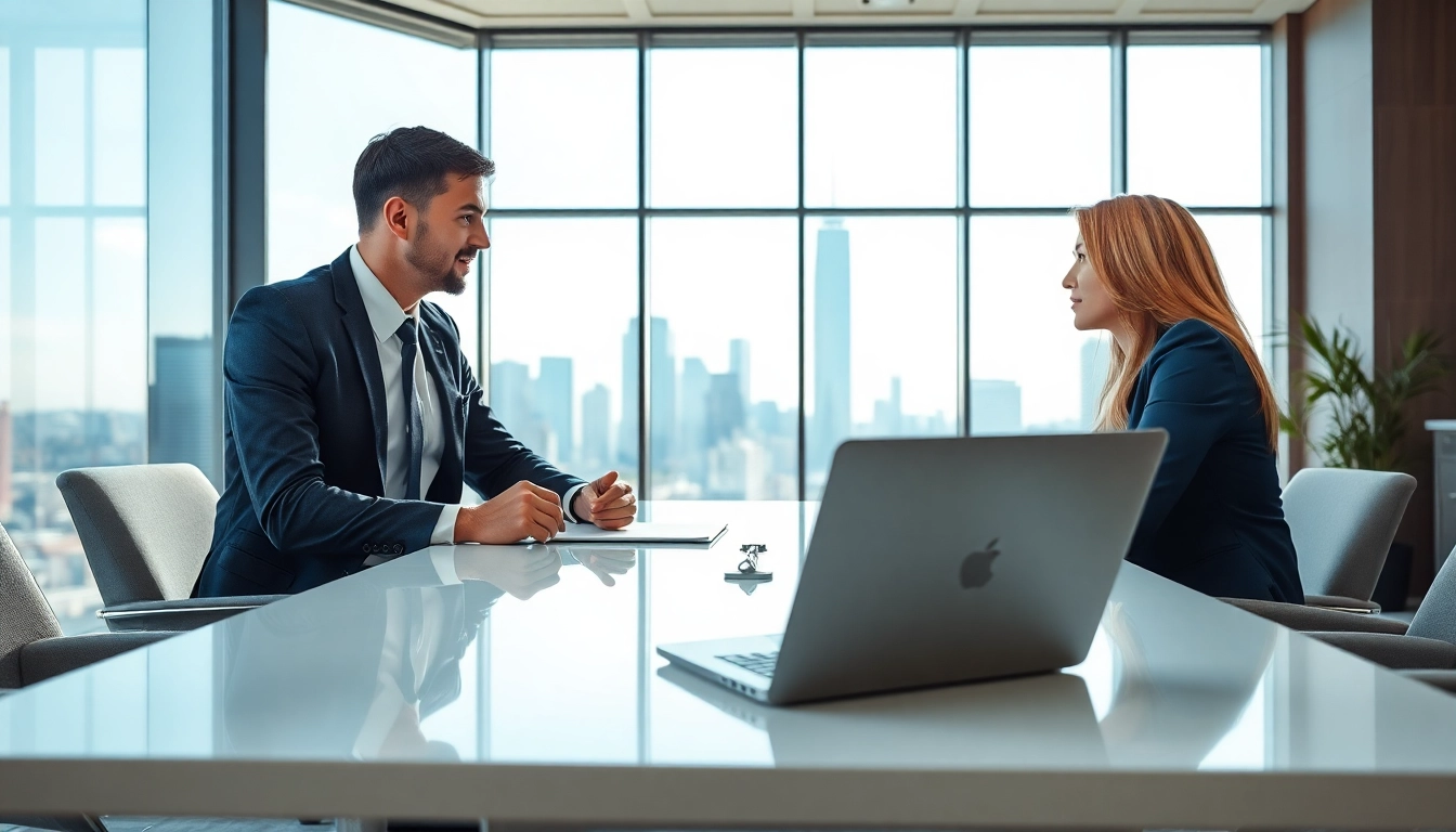 Headhunter IT analysiert Bewerbungen im modernen Büro mit urbanem Ausblick.