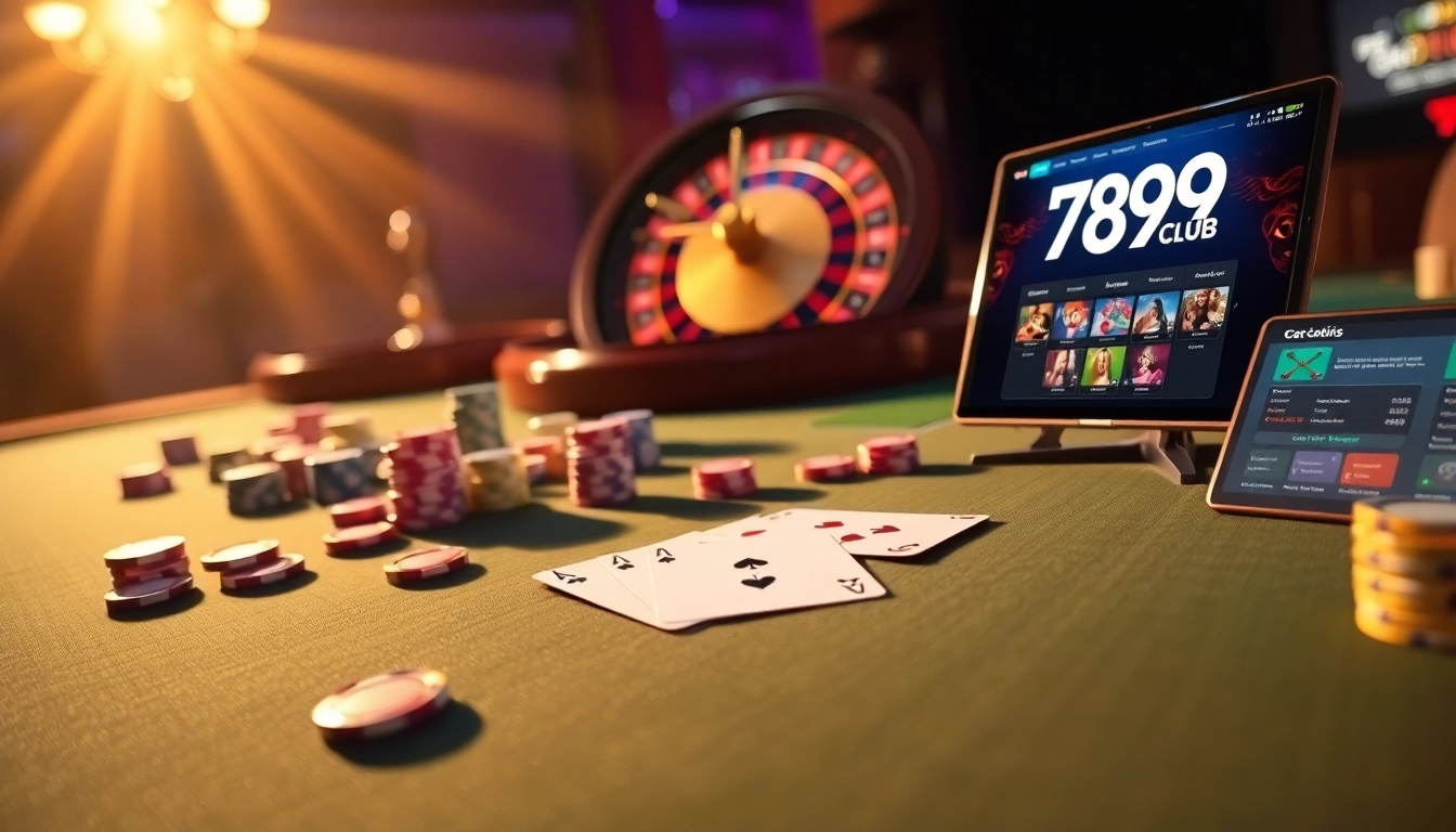 Experience exciting gaming at 789club with vibrant tables and chips.