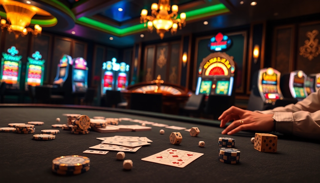 Exciting high-stakes poker game featuring chips and cards from https://gg88.black/ casino experience.