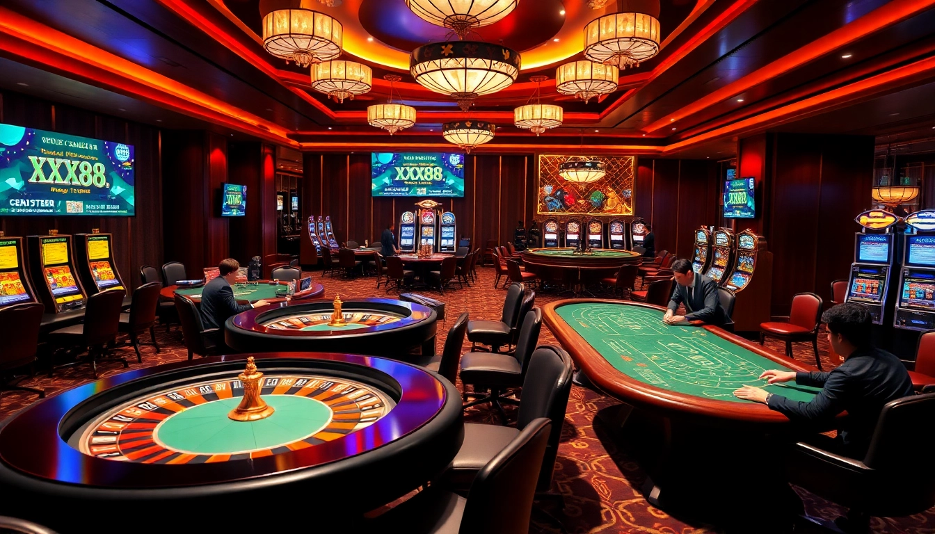 Engage with the excitement of gaming at https://xx88.eu.com/ with vibrant casino visuals featuring roulette and poker activities.