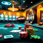 Experience the thrill of betting at MM88 COM with vibrant casino gaming tables and exciting slot machines.