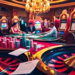 Players at a Go88vn poker table showcasing excitement and colorful chips.